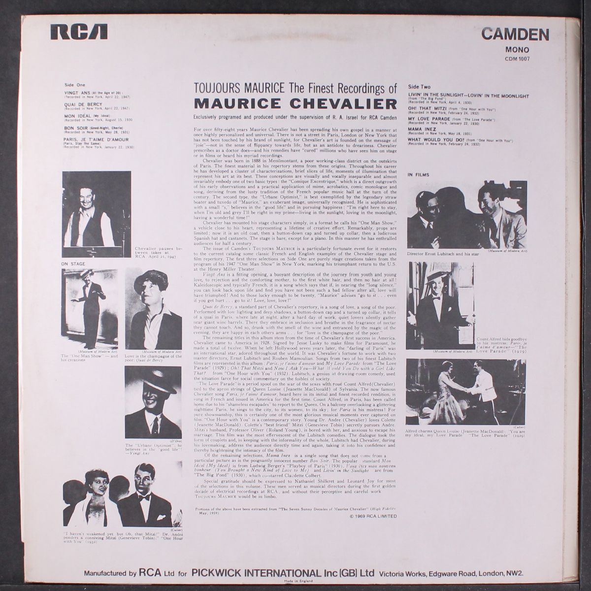 toujours maurice by MAURICE CHEVALIER