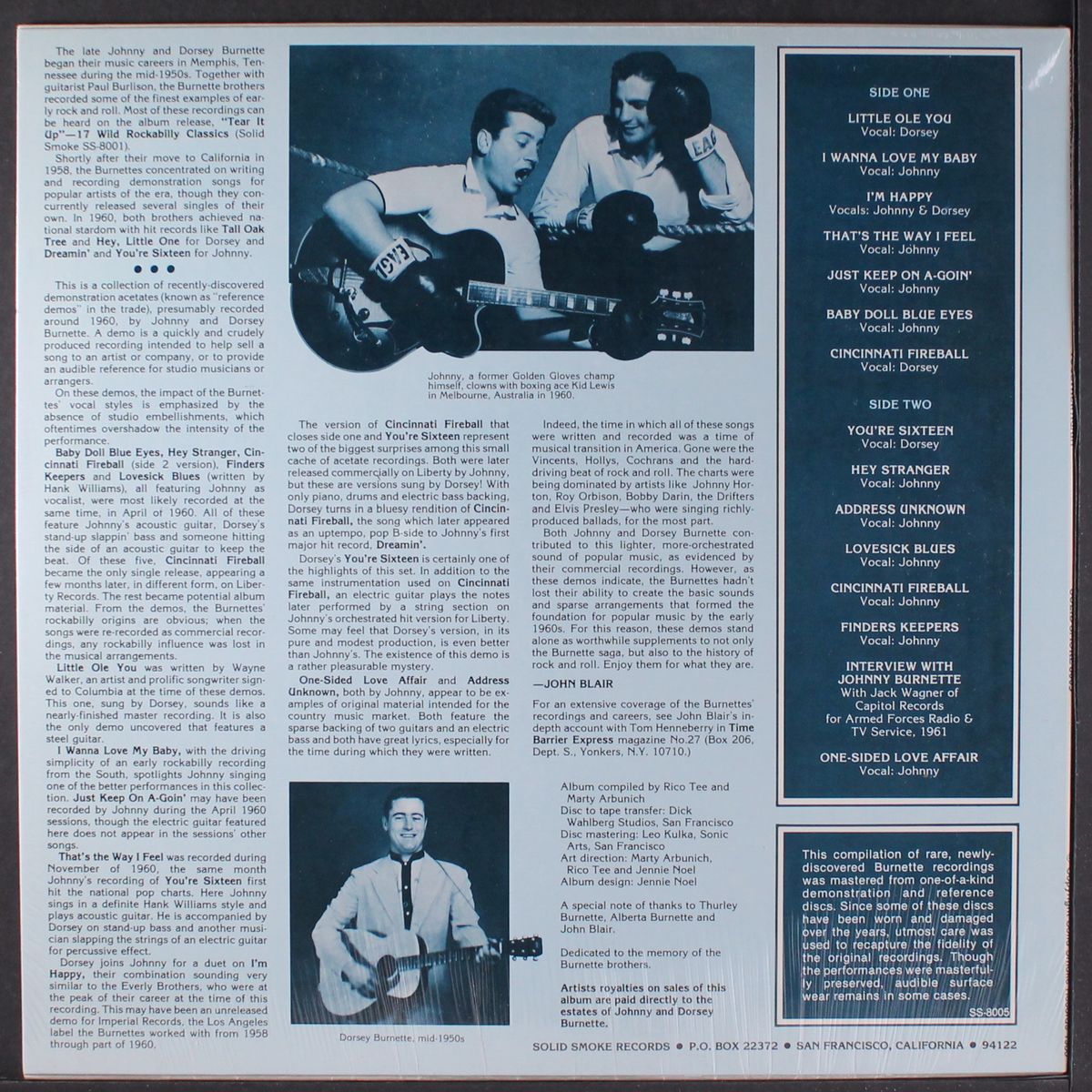 together again by JOHNNY & DORSEY BURNETTE TRIO
