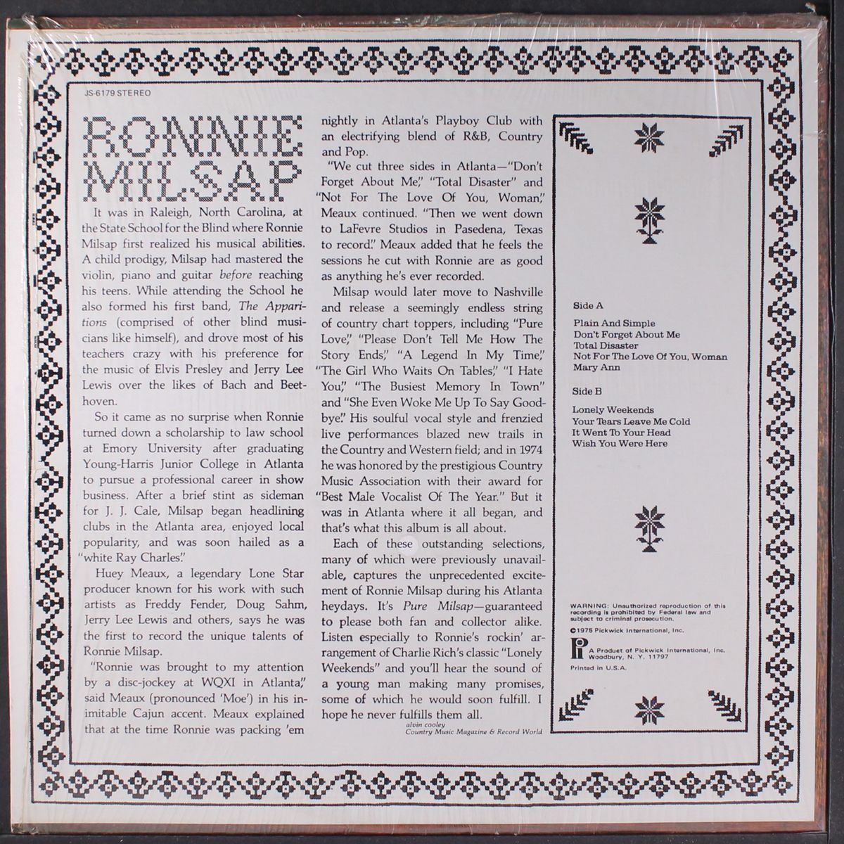 plain & simple by RONNIE MILSAP