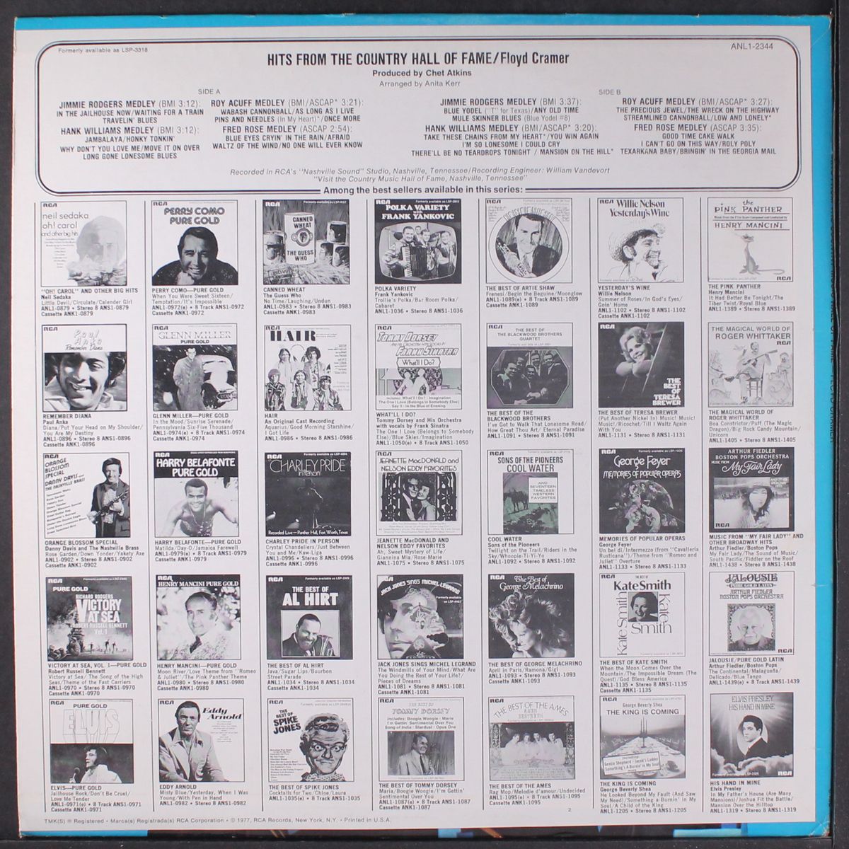 hits from the country hall of fame by FLOYD CRAMER
