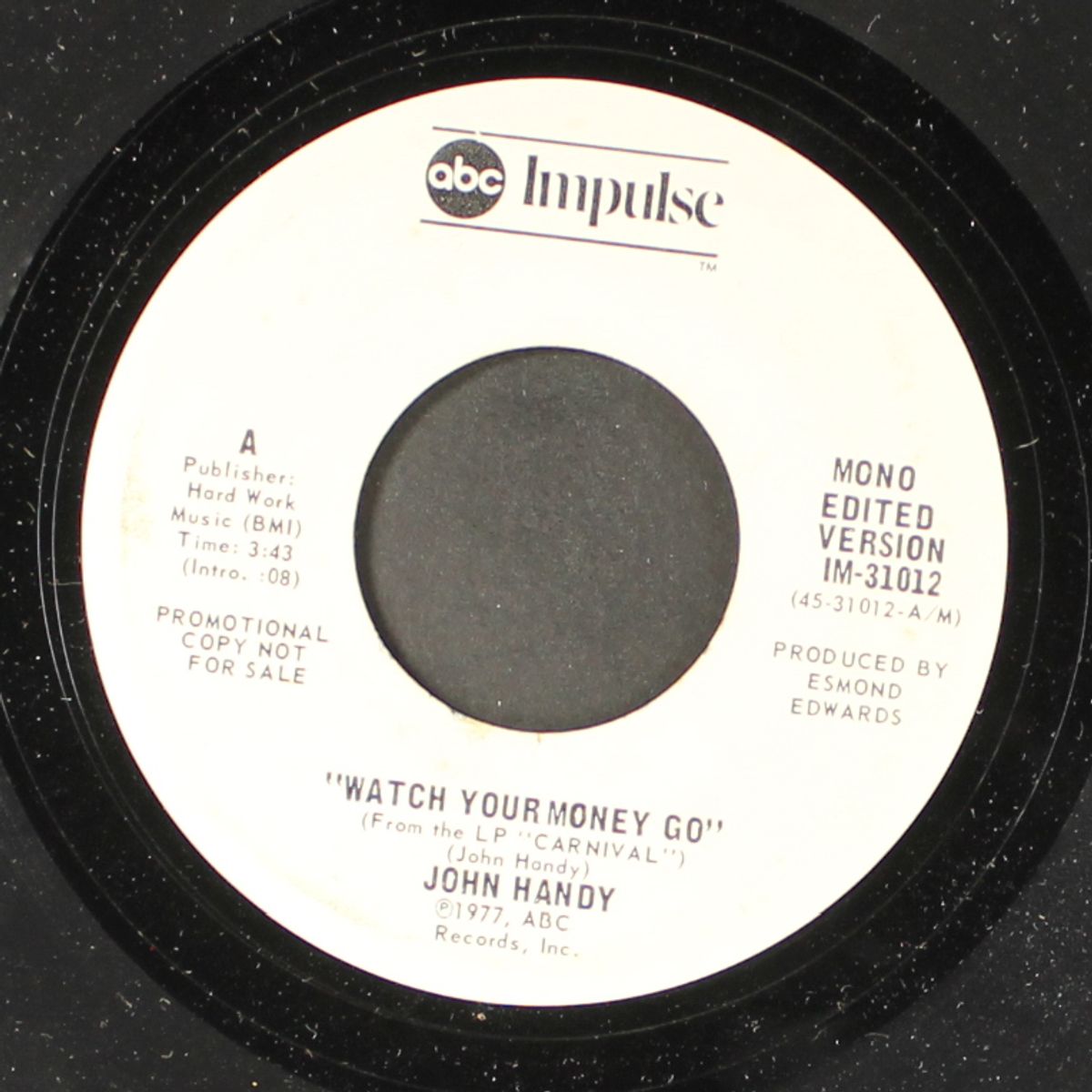 watch your money go by JOHN HANDY