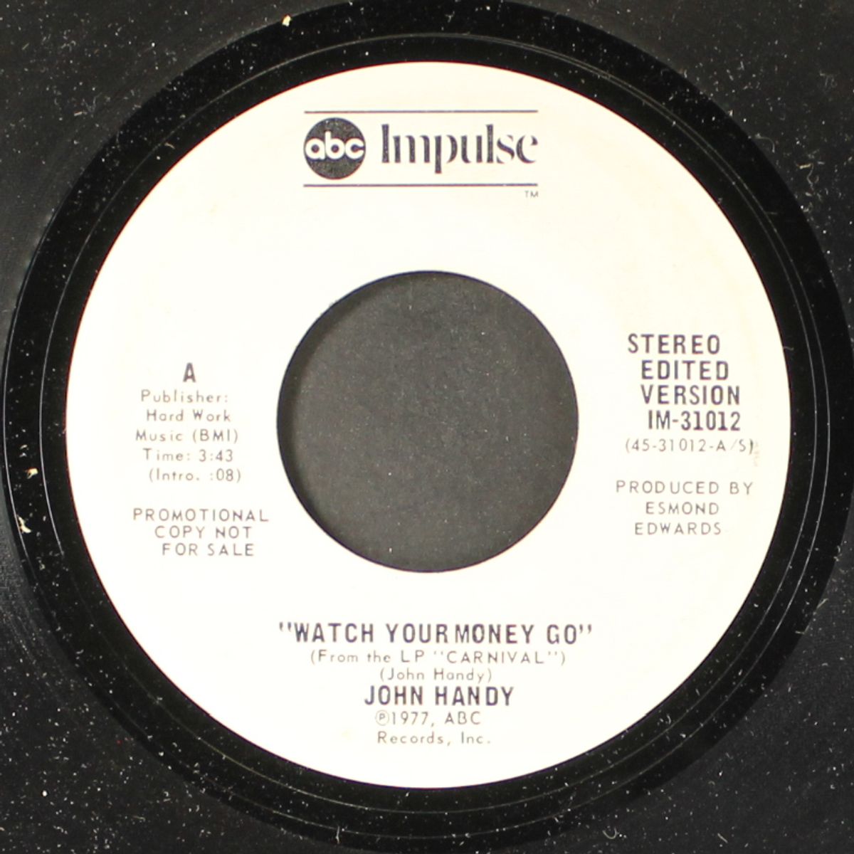 watch your money go by JOHN HANDY
