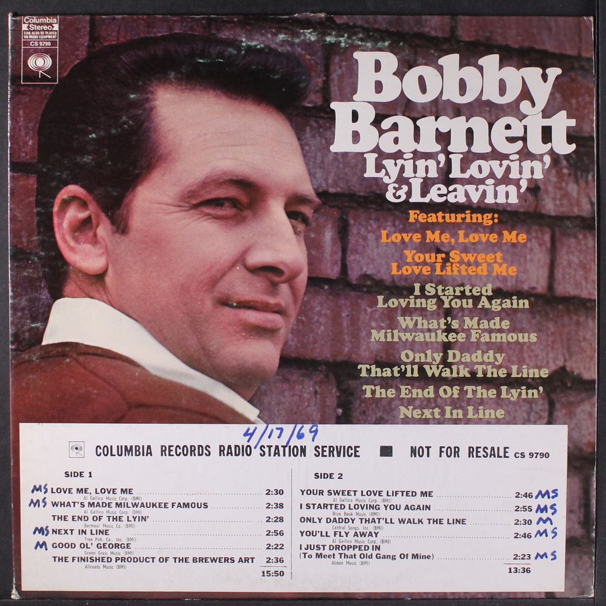 lyin' lovin' & leavin' by BOBBY BARNETT