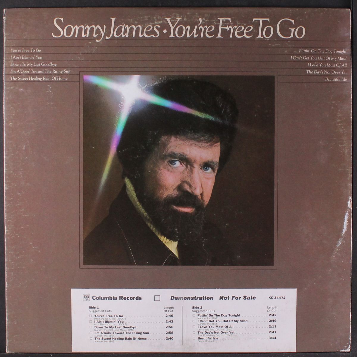 you're free to go by SONNY JAMES