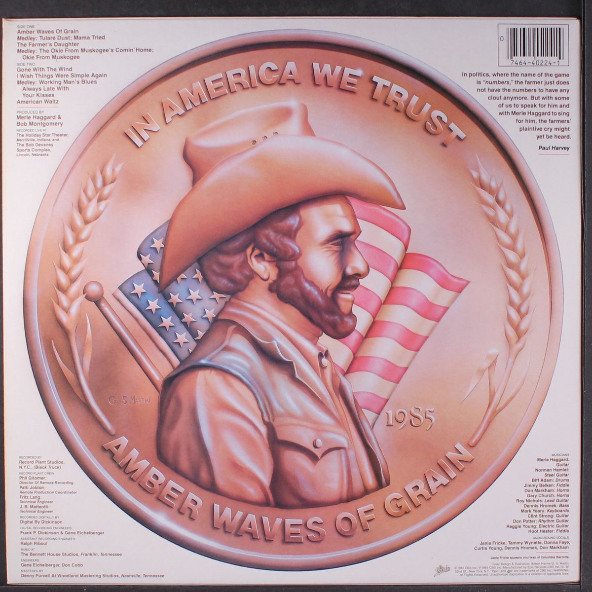 amber waves of grain by MERLE HAGGARD