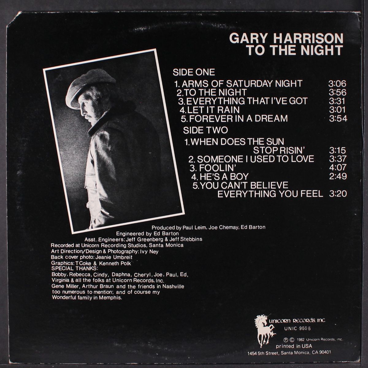 to the night by GARY HARRISON