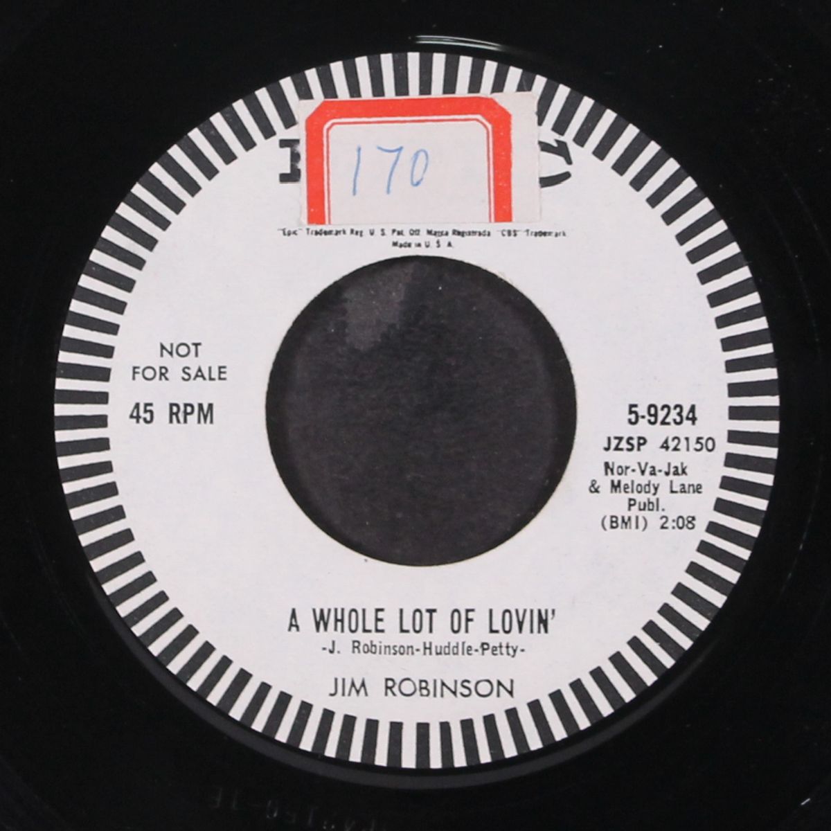 a whole lot of lovin' / it's a wonderful feeling by JIM ROBINSON