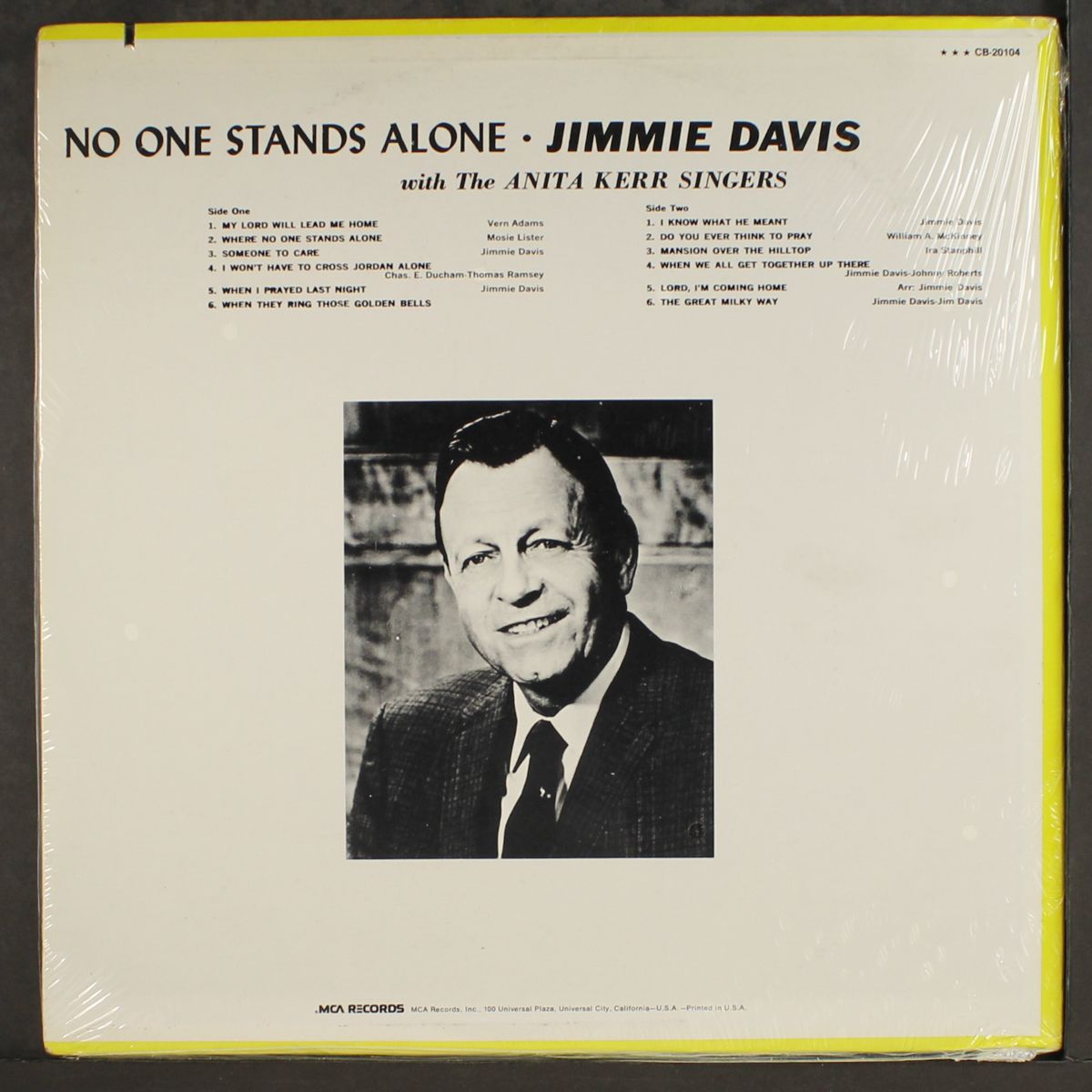 no one stands alone by JIMMIE DAVIS