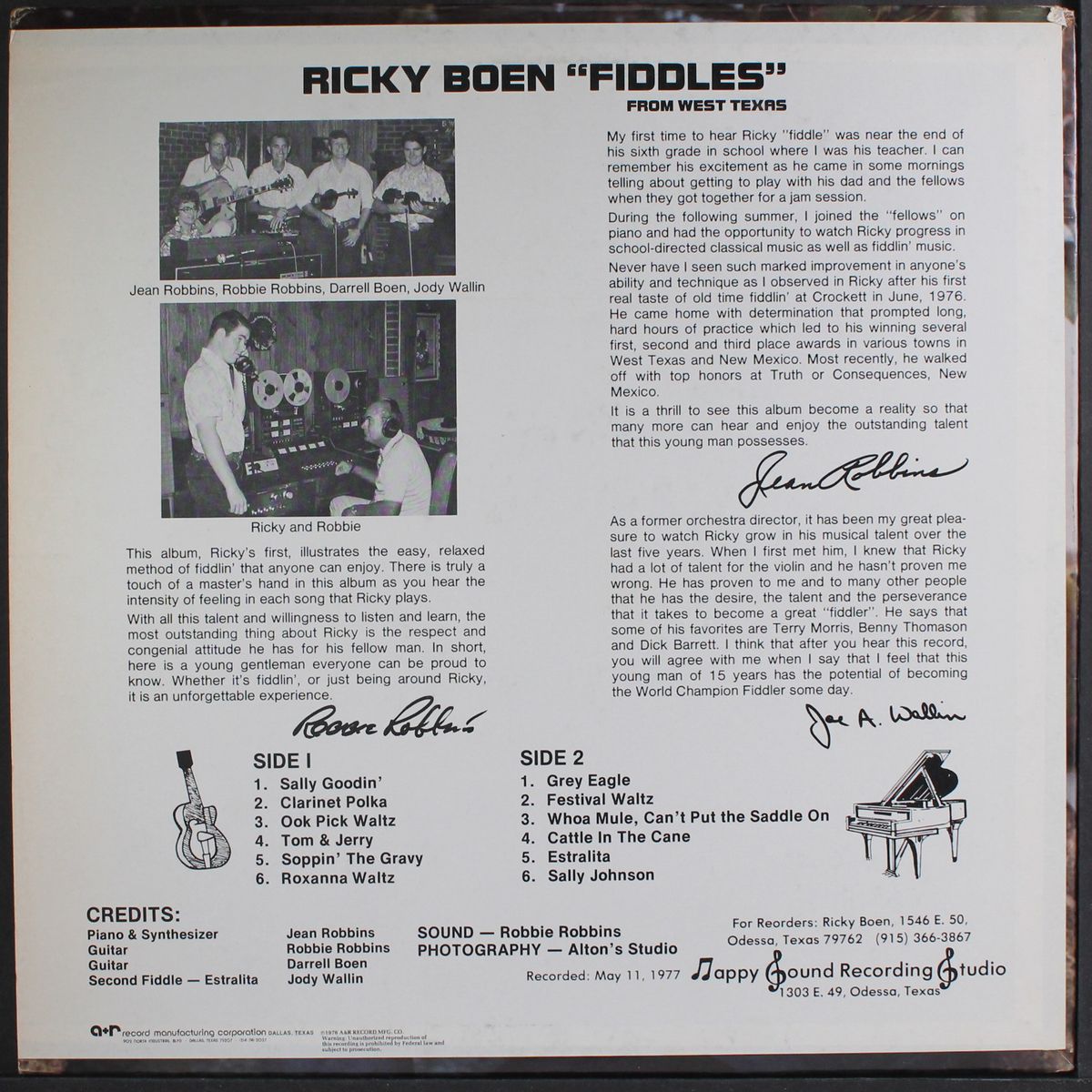 fidddles from west texas by RICKY BOEN