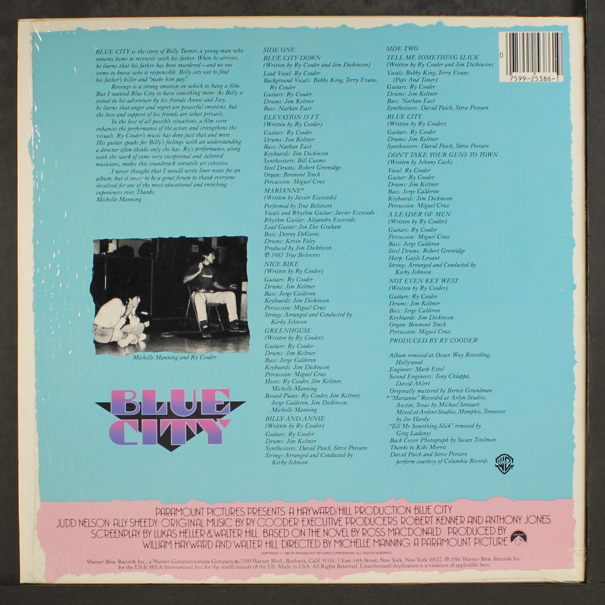 blue city soundtrack by RY COODER