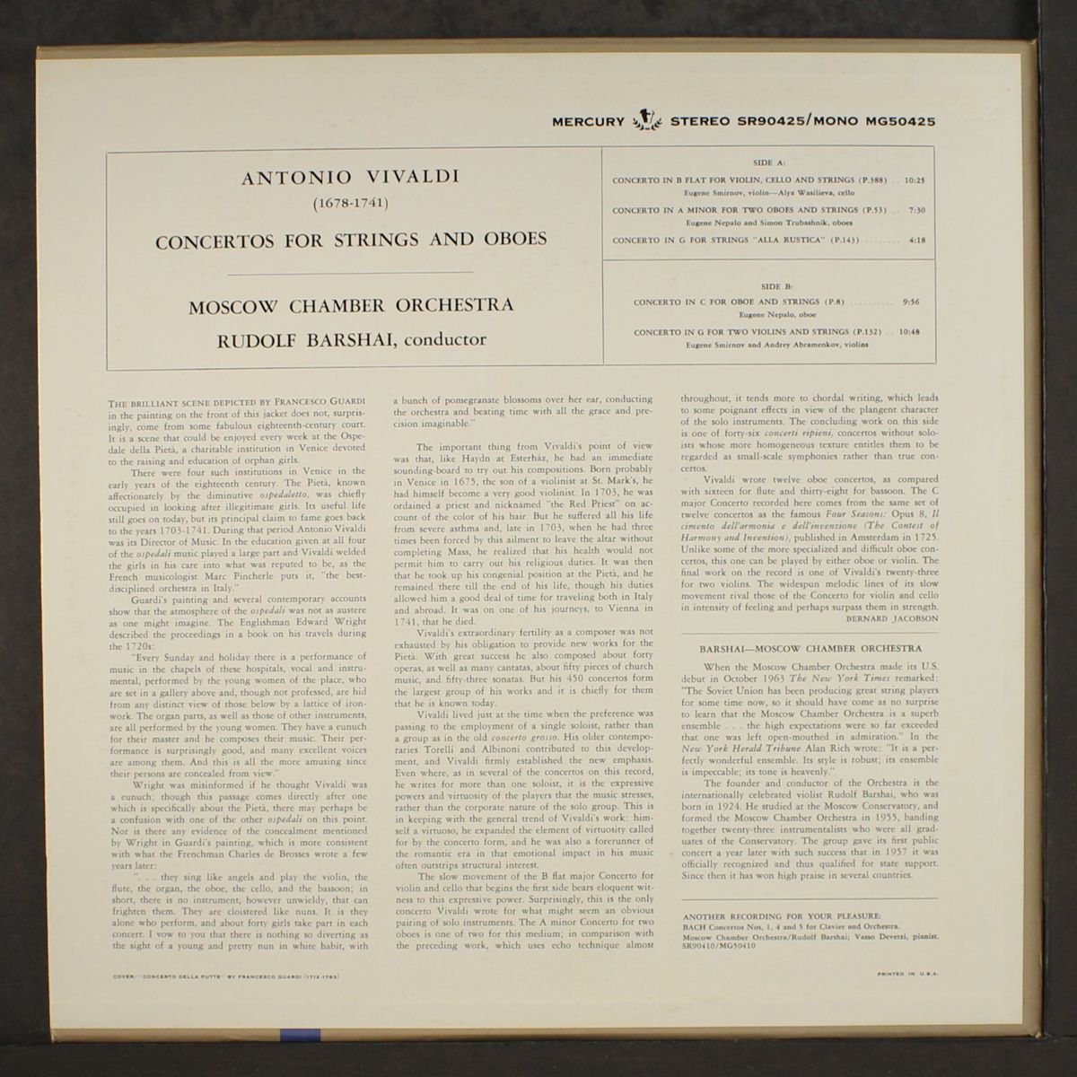 vivaldi: concertos for strings & oboes by RUDOLF BARSHAI