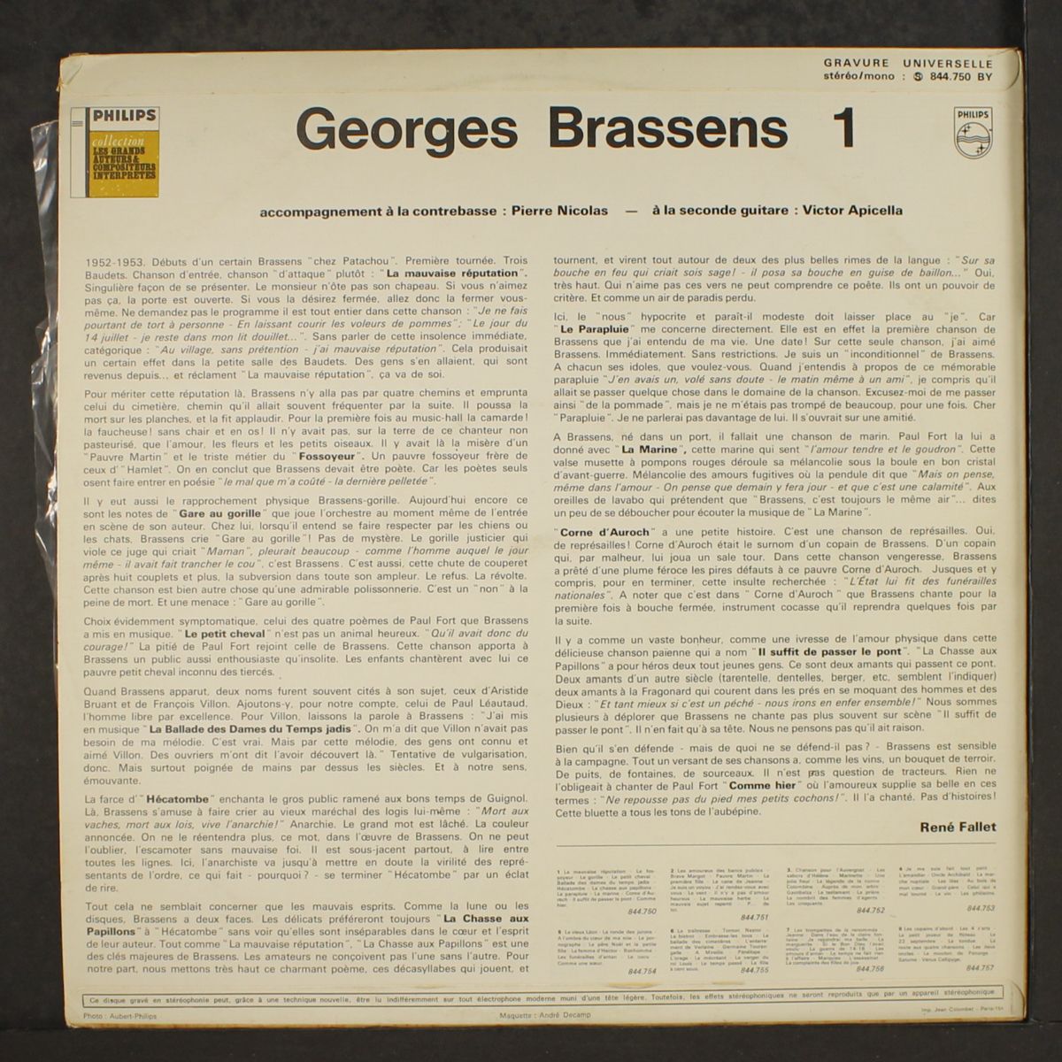 no. 1 by GEORGES BRASSENS