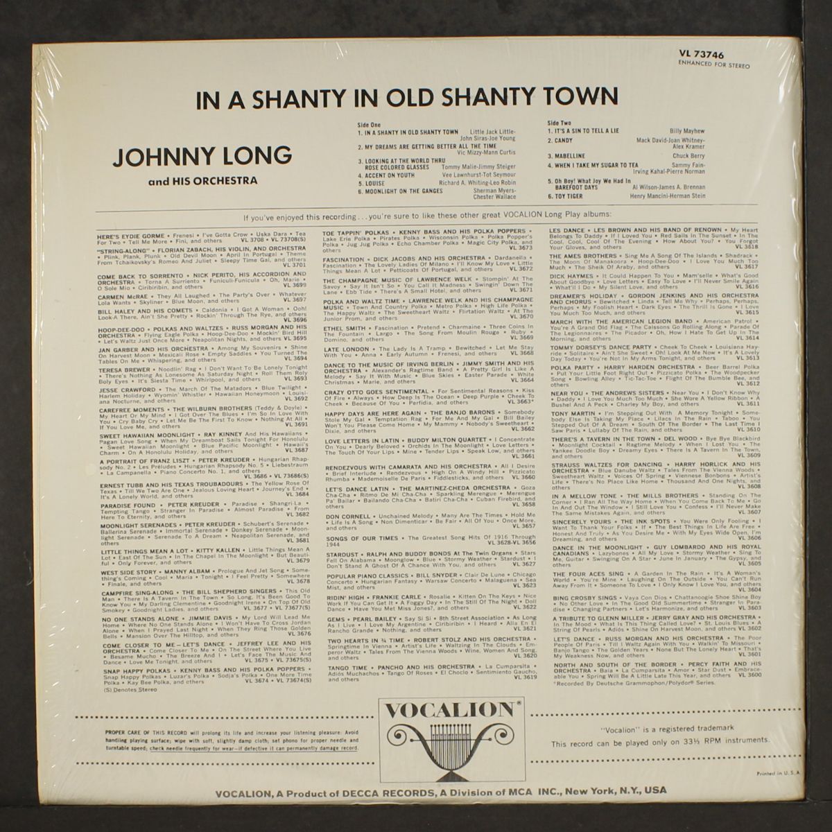 in a shanty in old shanty town by JOHNNY LONG