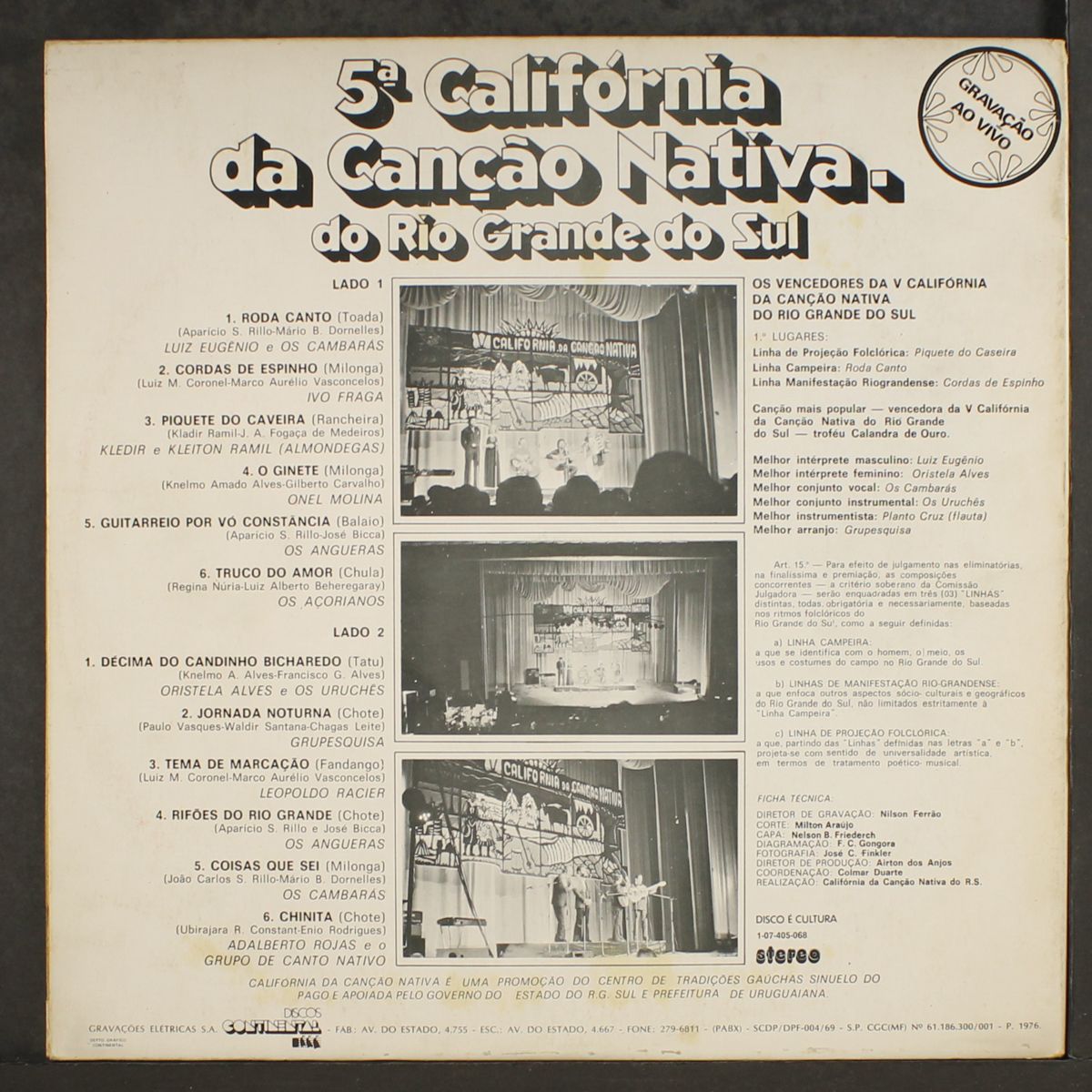 california da cancao nativa 5 - do rio grande do sul by VARIOUS