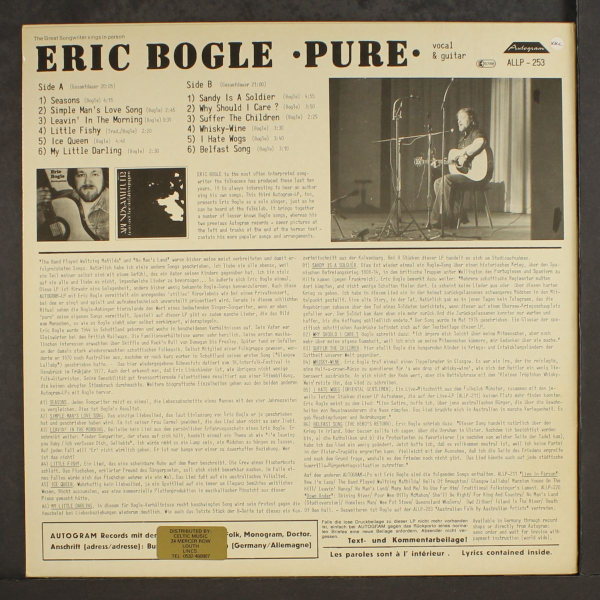 pure by ERIC BOGLE