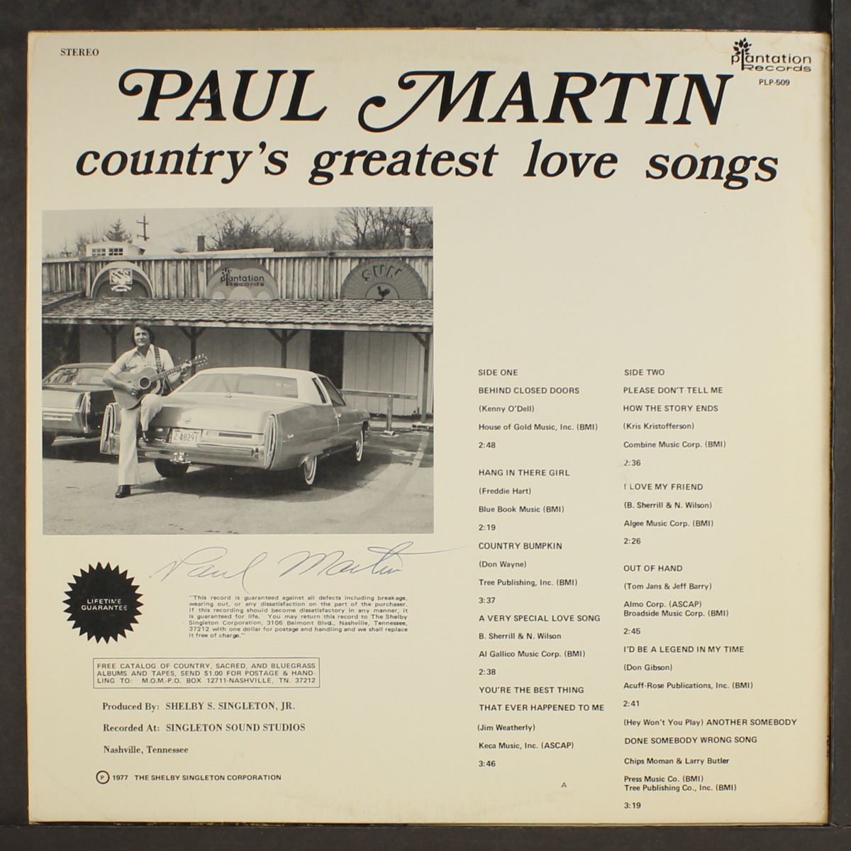 country's greatest love songs by PAUL MARTIN