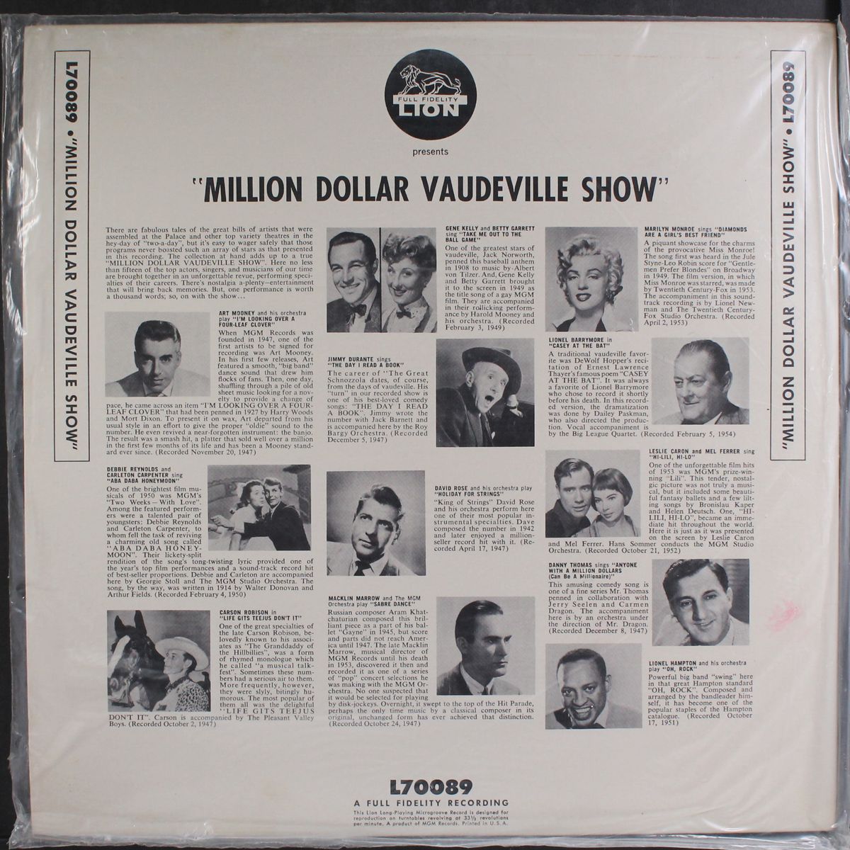 million dollar vaudeville show by VARIOUS