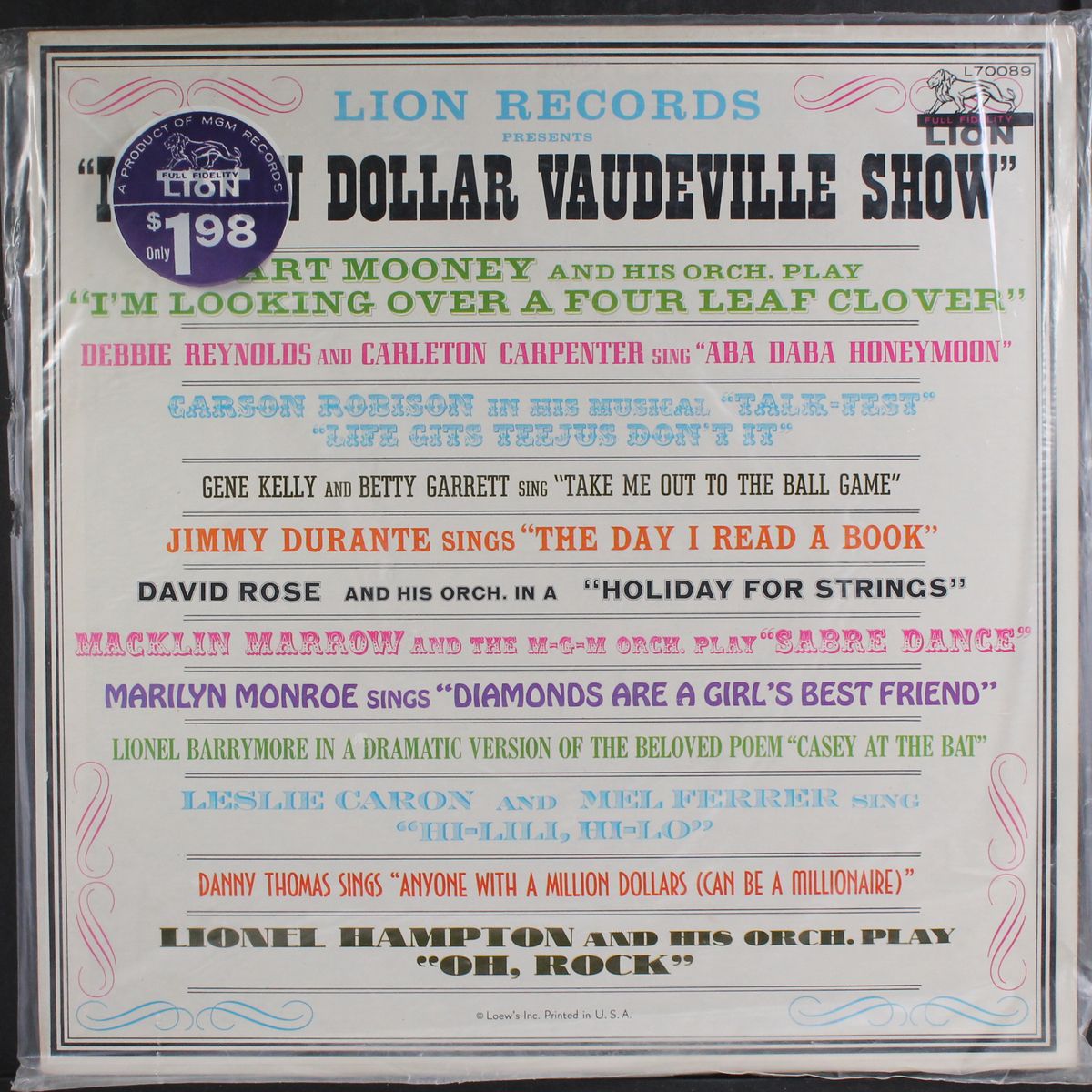 million dollar vaudeville show by VARIOUS