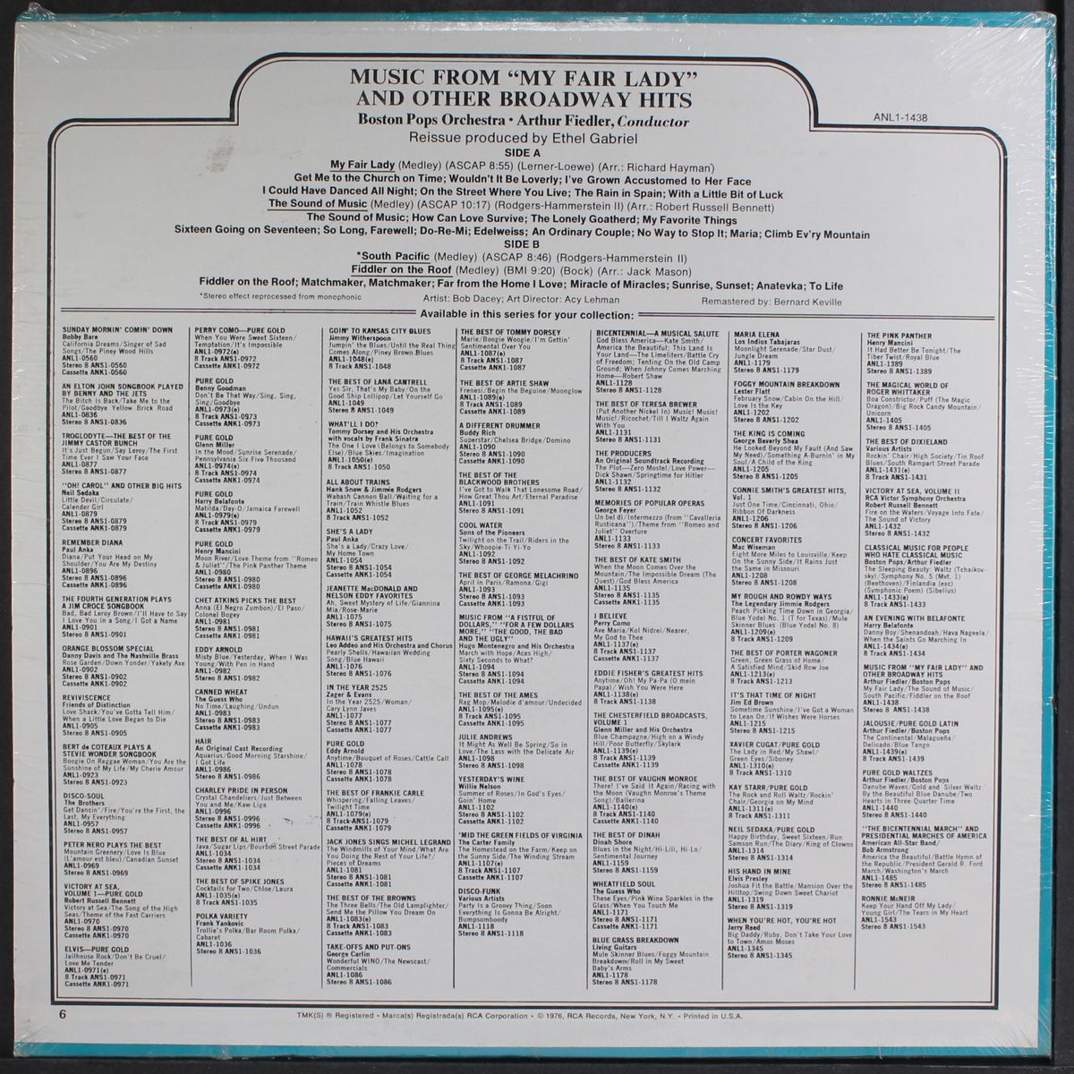music from my fair lady by ARTHUR FIEDLER / BOSTON POPS