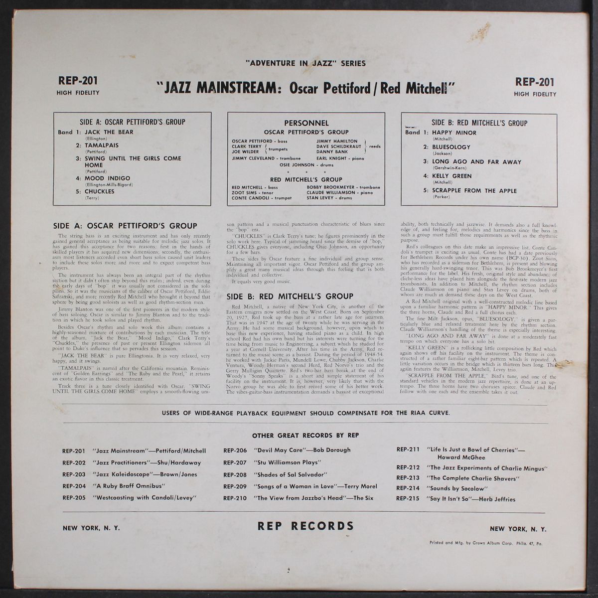 jazz mainstream by OSCAR PETTIFORD