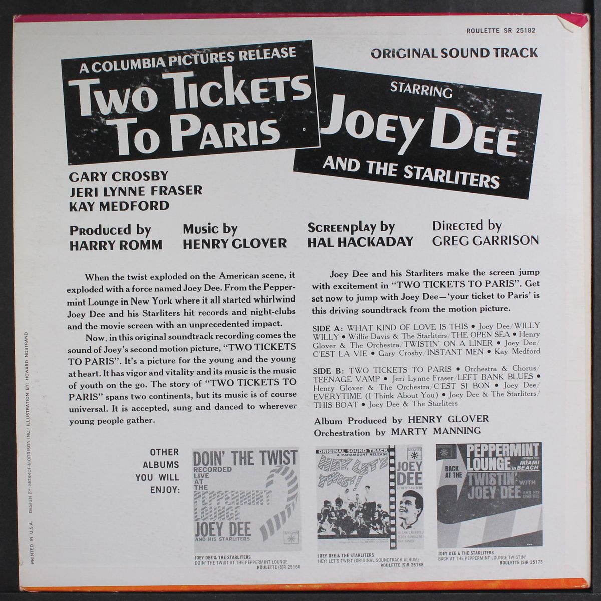 two tickets to paris soundtrack by JOEY DEE & STARLITERS