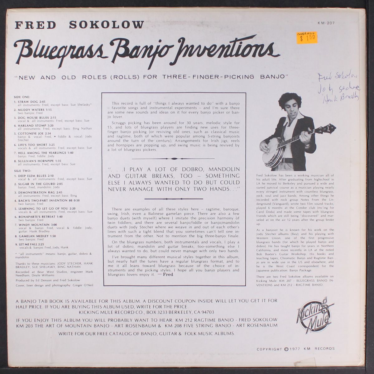 bluegrass banjo inventions by FRED SOKOLOW