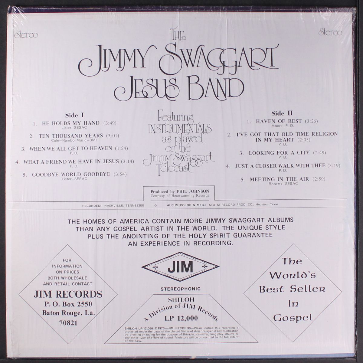 jesus band (instrumentals) by JIMMY SWAGGART