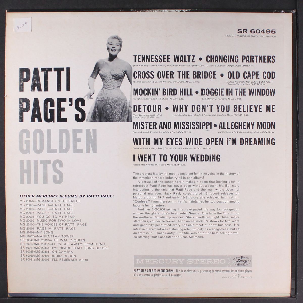 golden hits by PATTI PAGE
