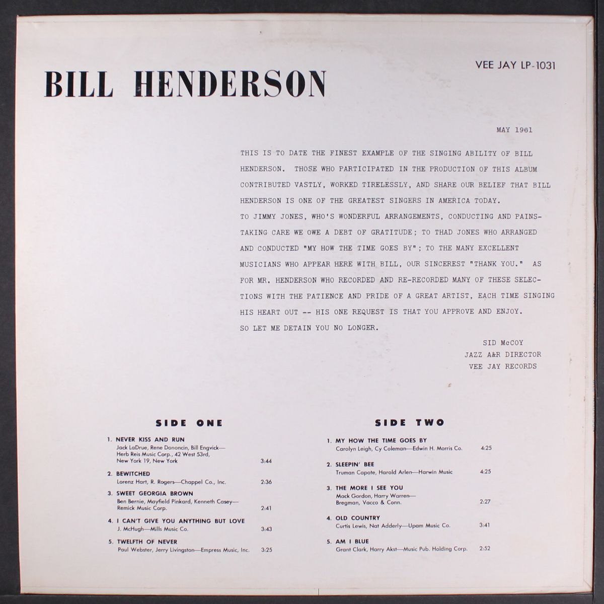 bill henderson by BILL HENDERSON