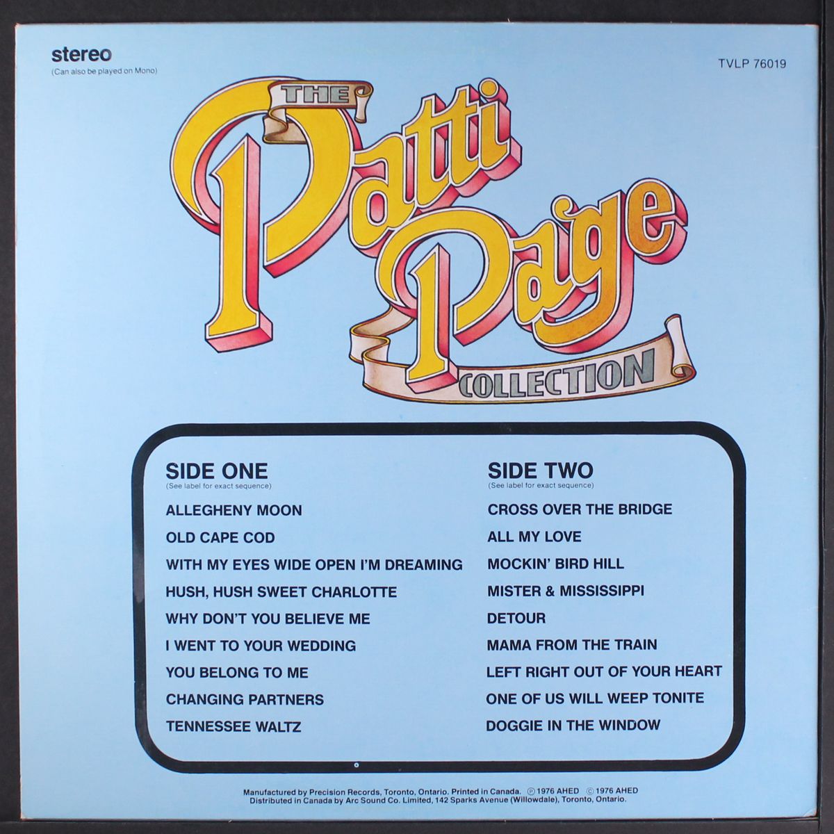 the collection by PATTI PAGE