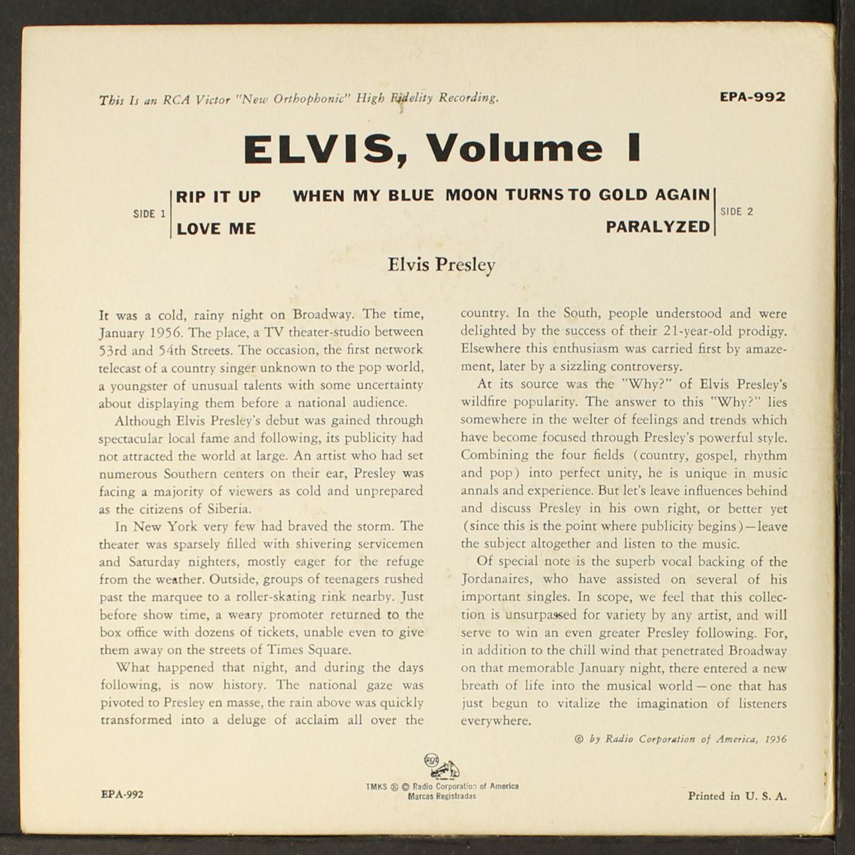 elvis, vol. 1 by ELVIS PRESLEY