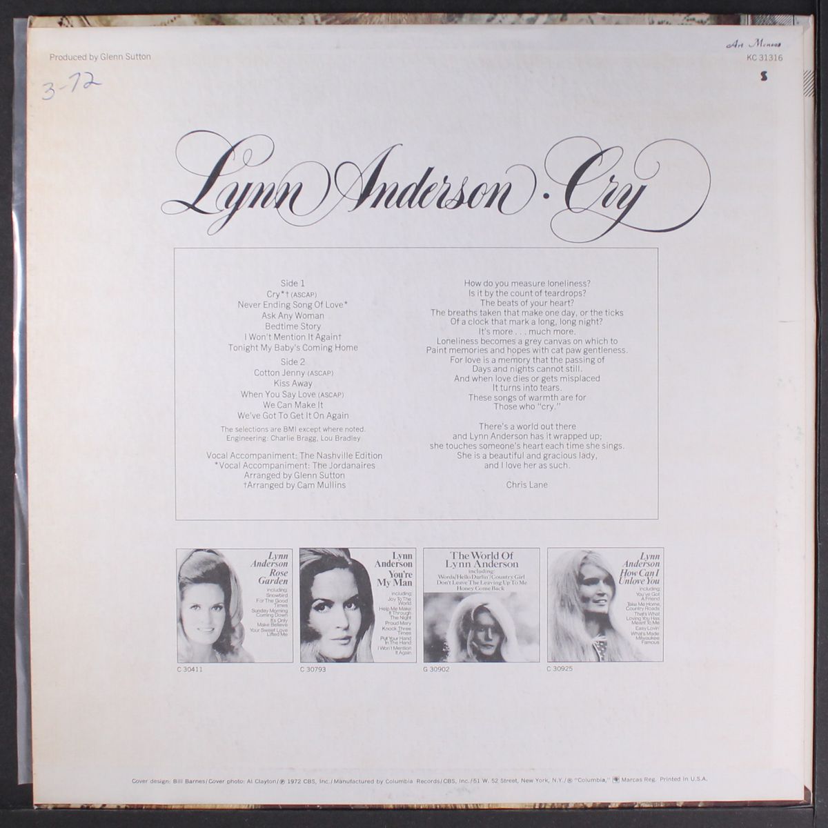 cry by LYNN ANDERSON