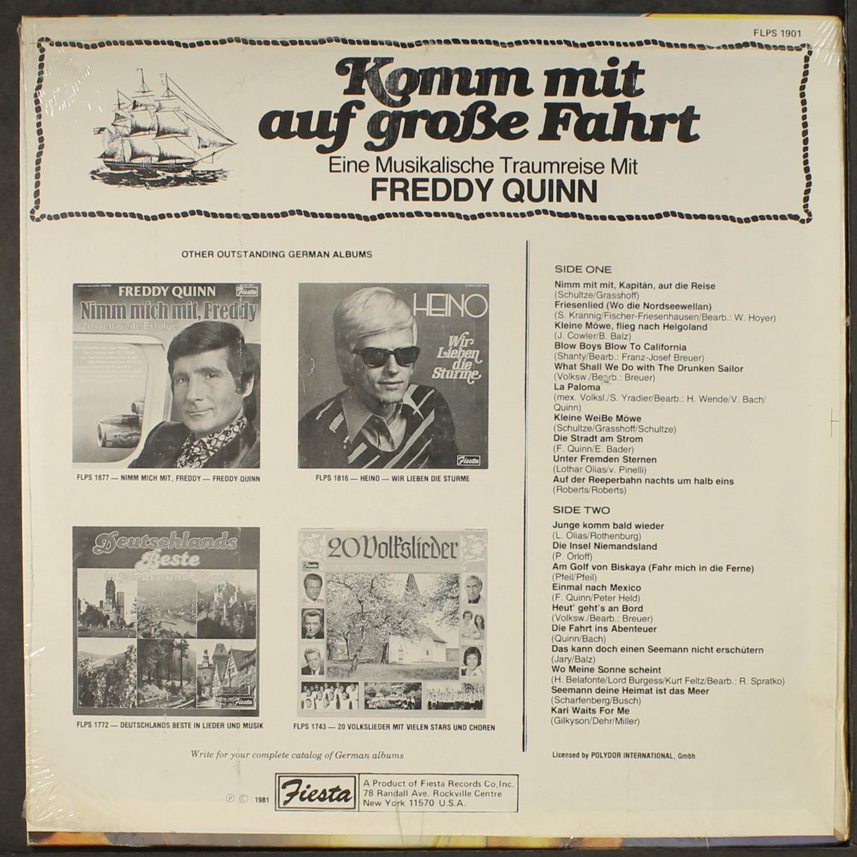komm mit auf grosse fahrt by FREDDY QUINN