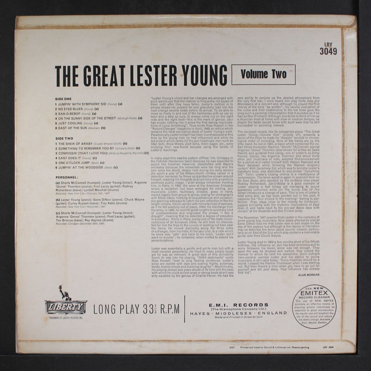 the great, vol. 2 by LESTER YOUNG