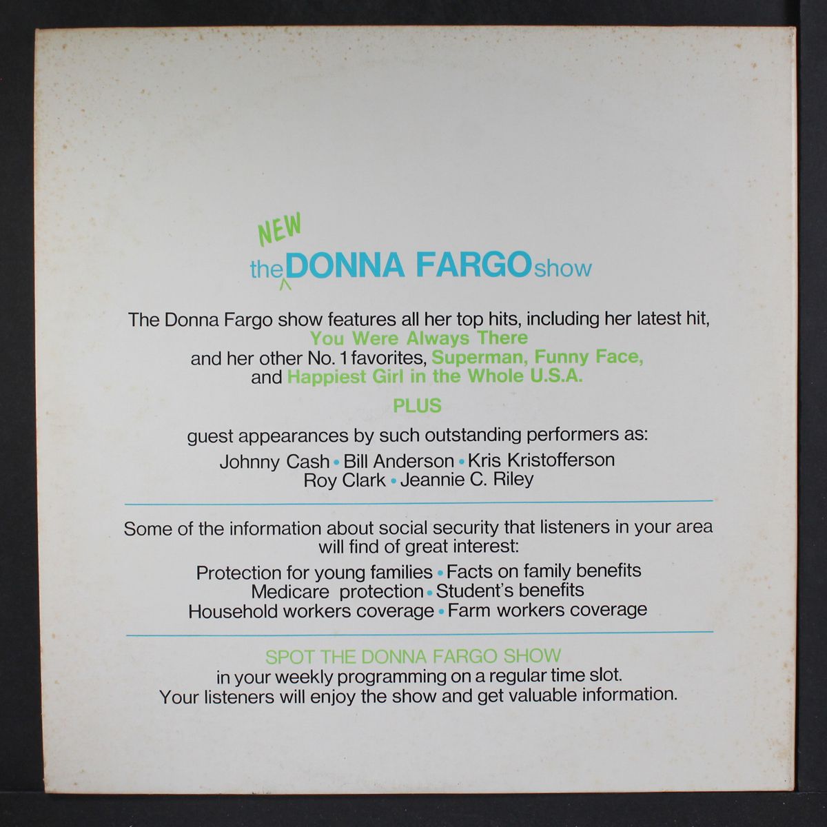 social security presents by DONNA FARGO