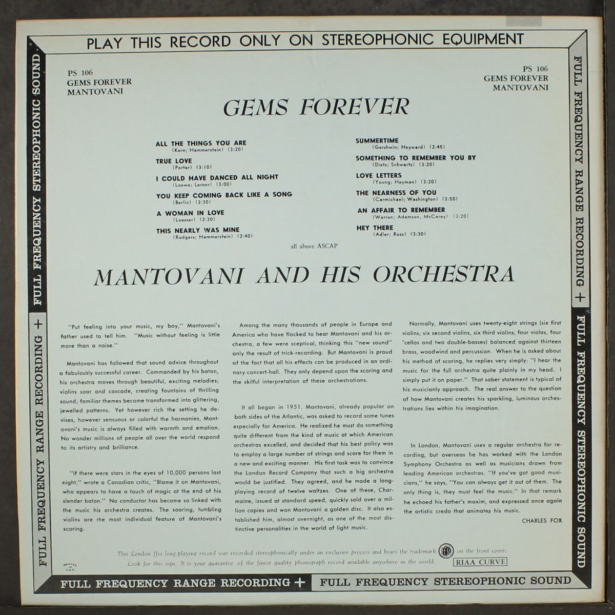 gems forever by MANTOVANI