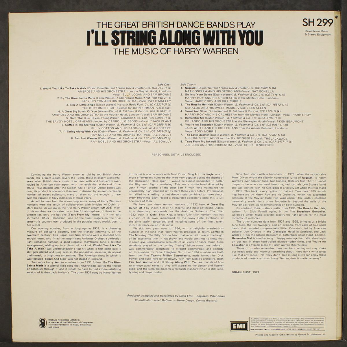 i'll string along with you by HARRY WARREN