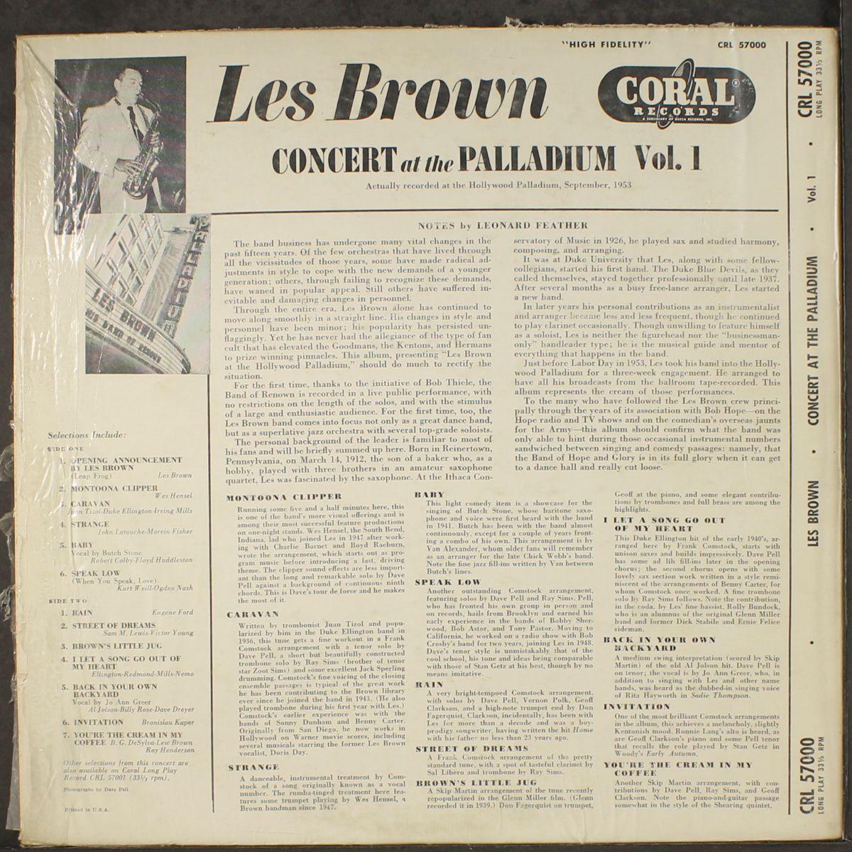concert at the palladium, vol. 1 by LES BROWN