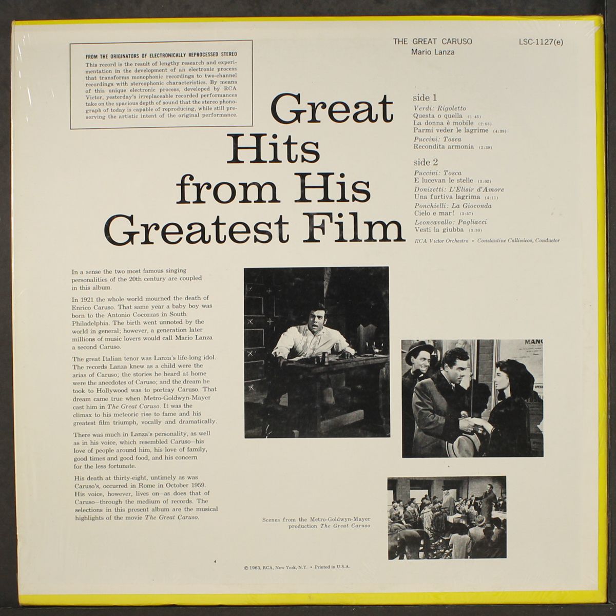 the great caruso by MARIO LANZA