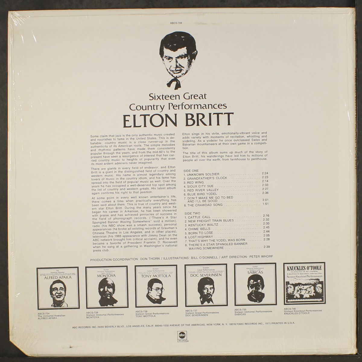 16 great country performances by ELTON BRITT