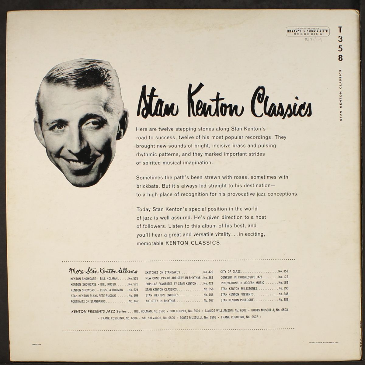 collection of kenton classics by STAN KENTON