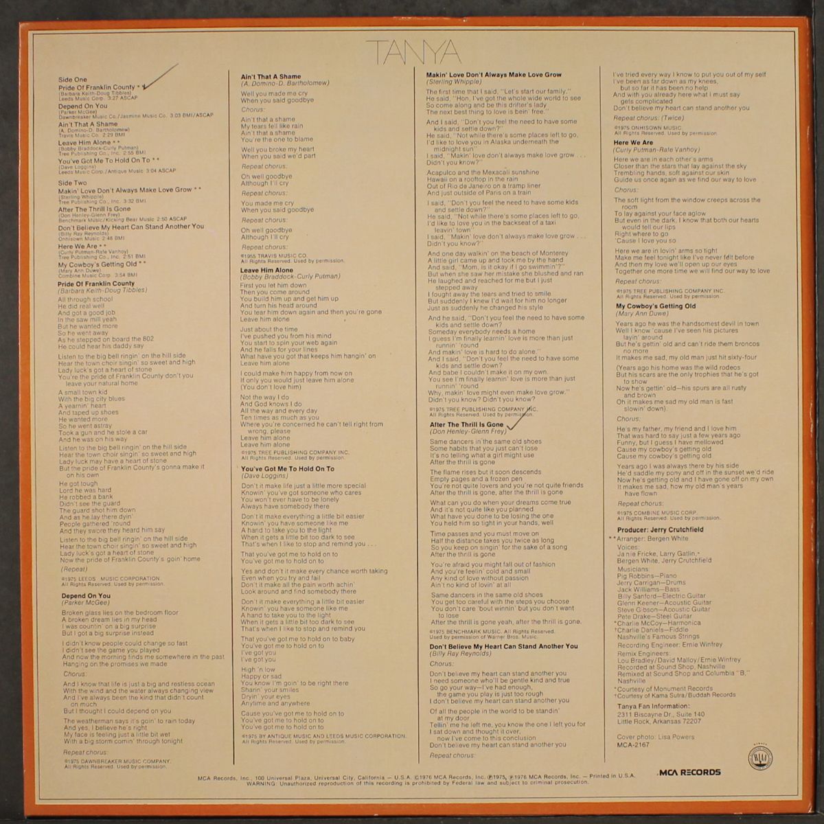 lovin' and learnin' by TANYA TUCKER
