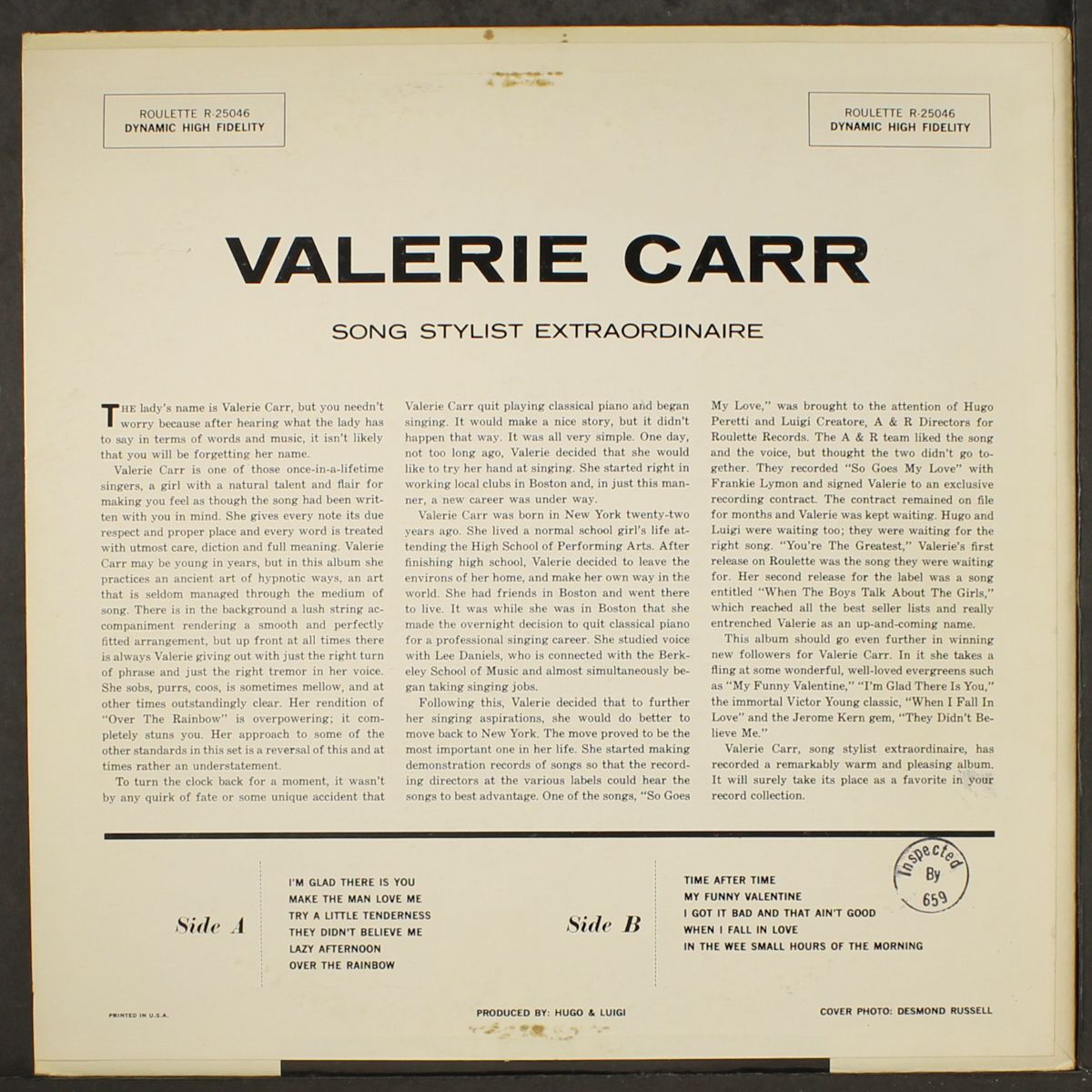 song stylist extraordinaire by VALERIE CARR