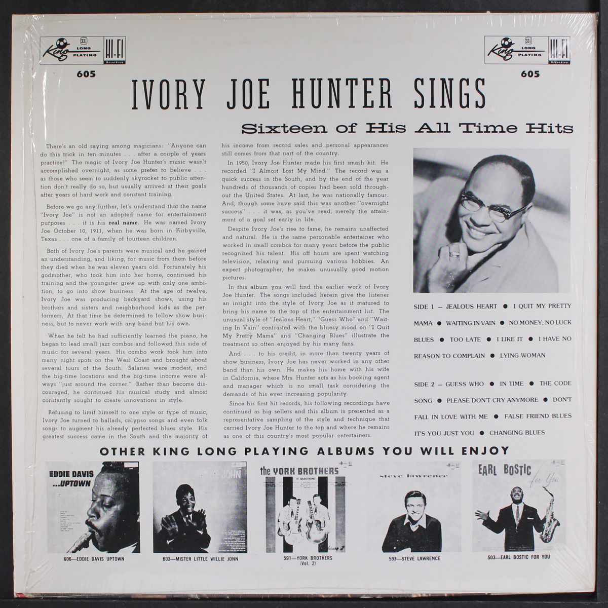 sixteen of his greatest hits by IVORY JOE HUNTER