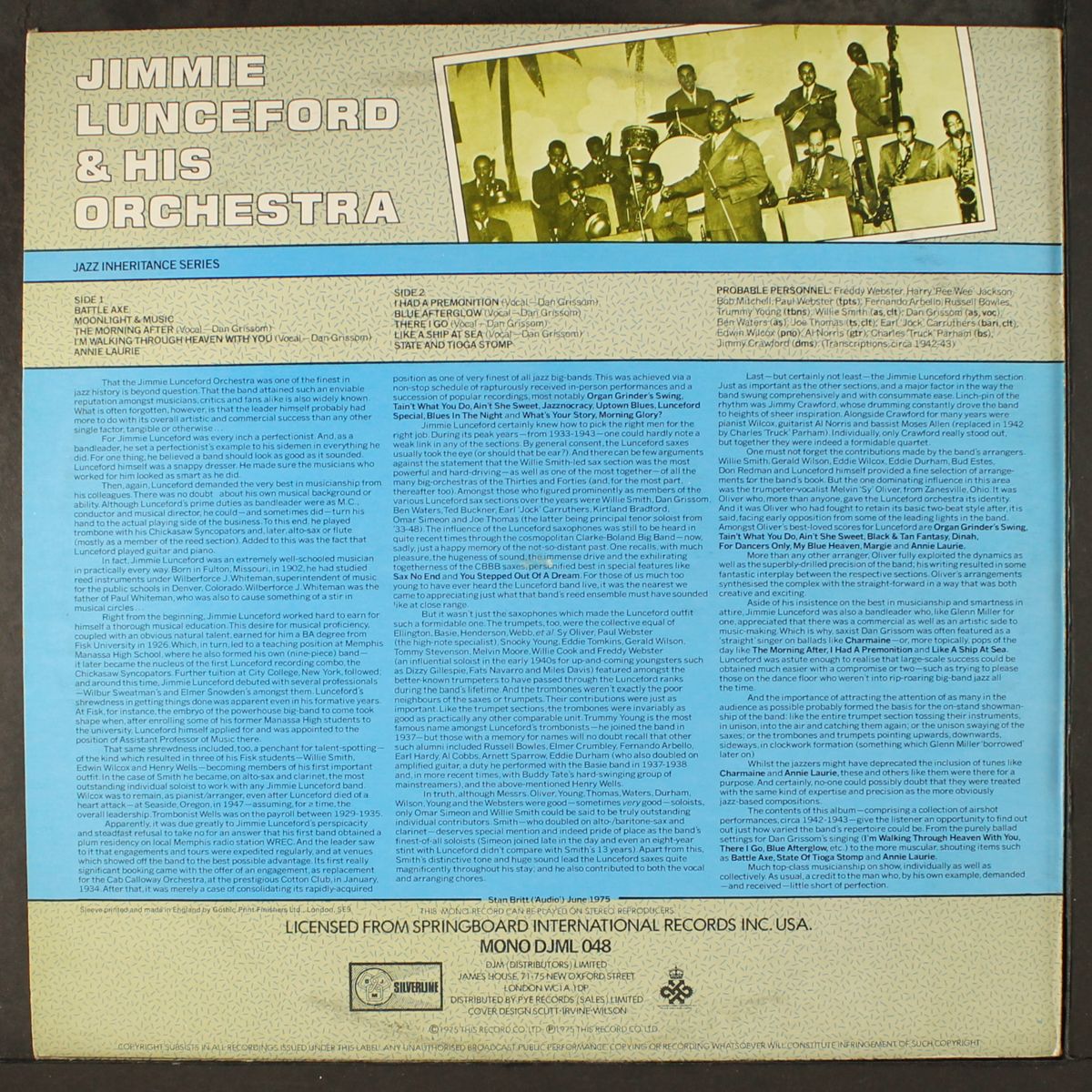 and his orchestra by JIMMIE LUNCEFORD
