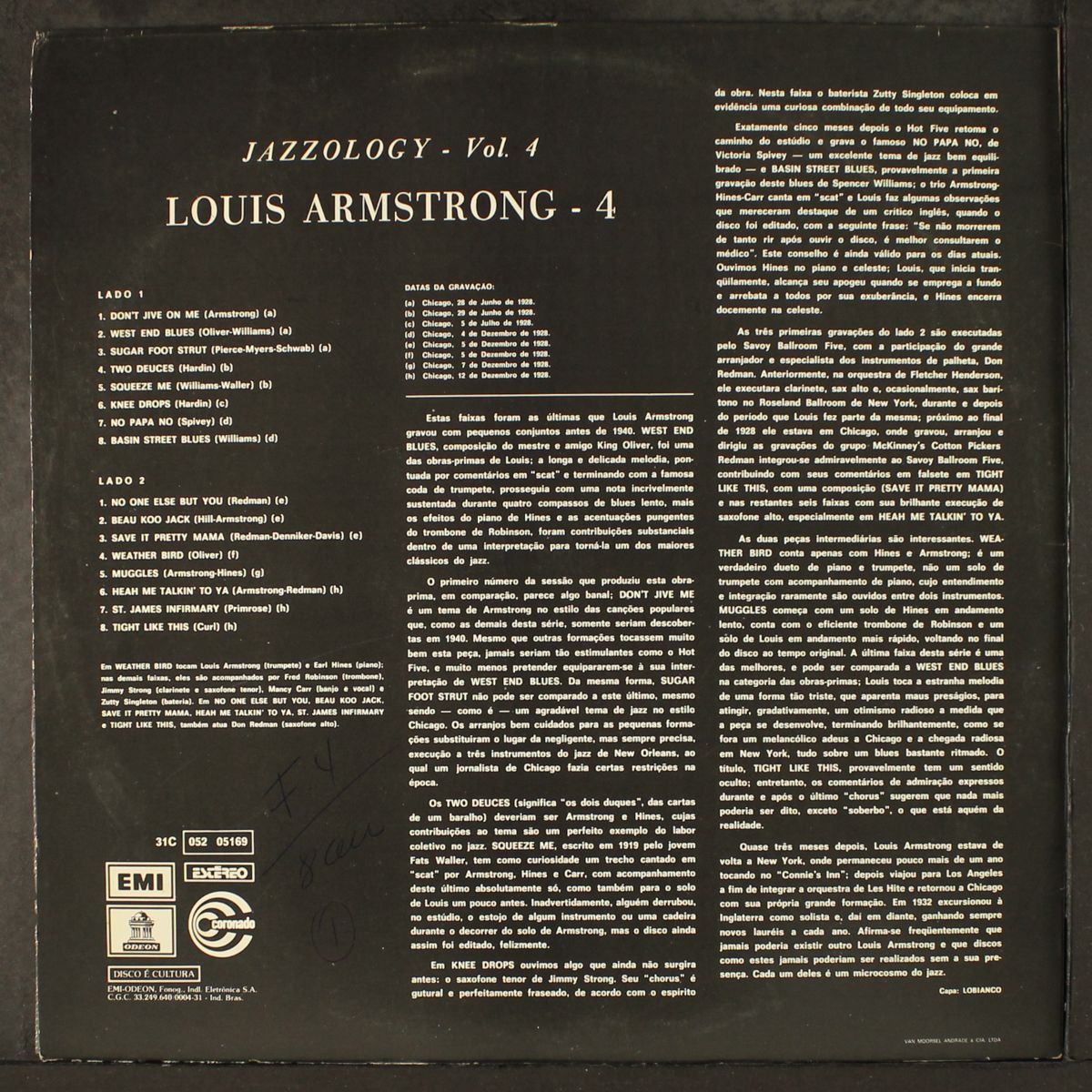 jazzology vol. 4 by LOUIS ARMSTRONG