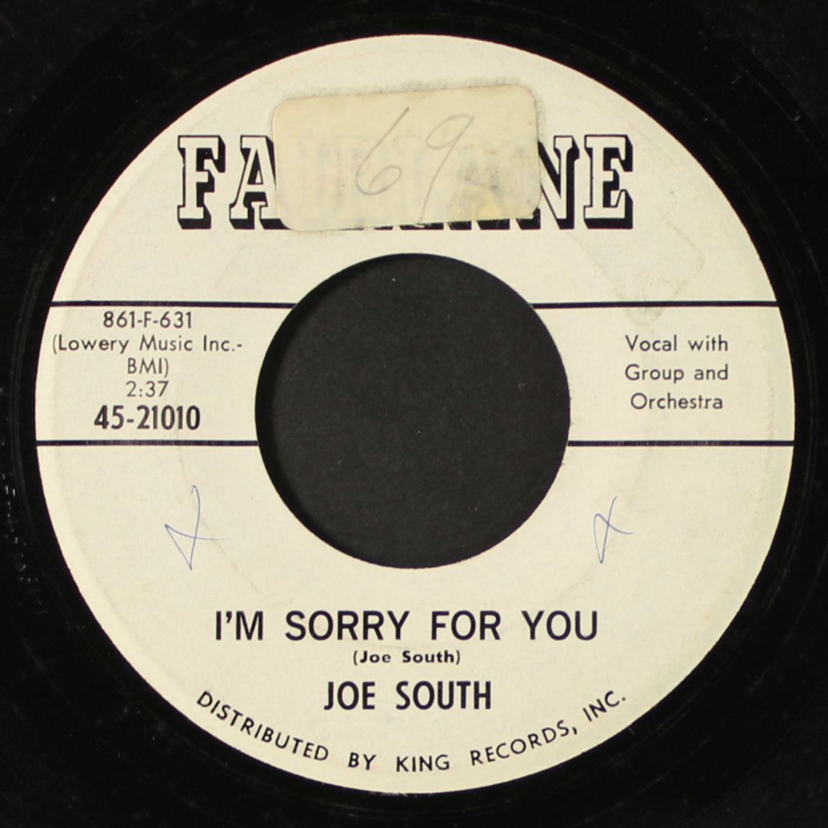 masquerade / i'm sorry for you by JOE SOUTH
