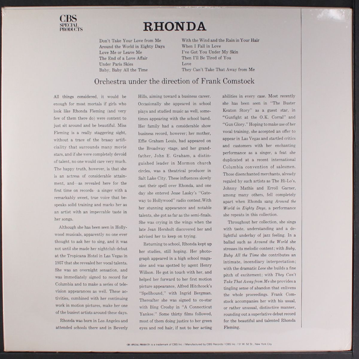 rhonda by RHONDA FLEMING