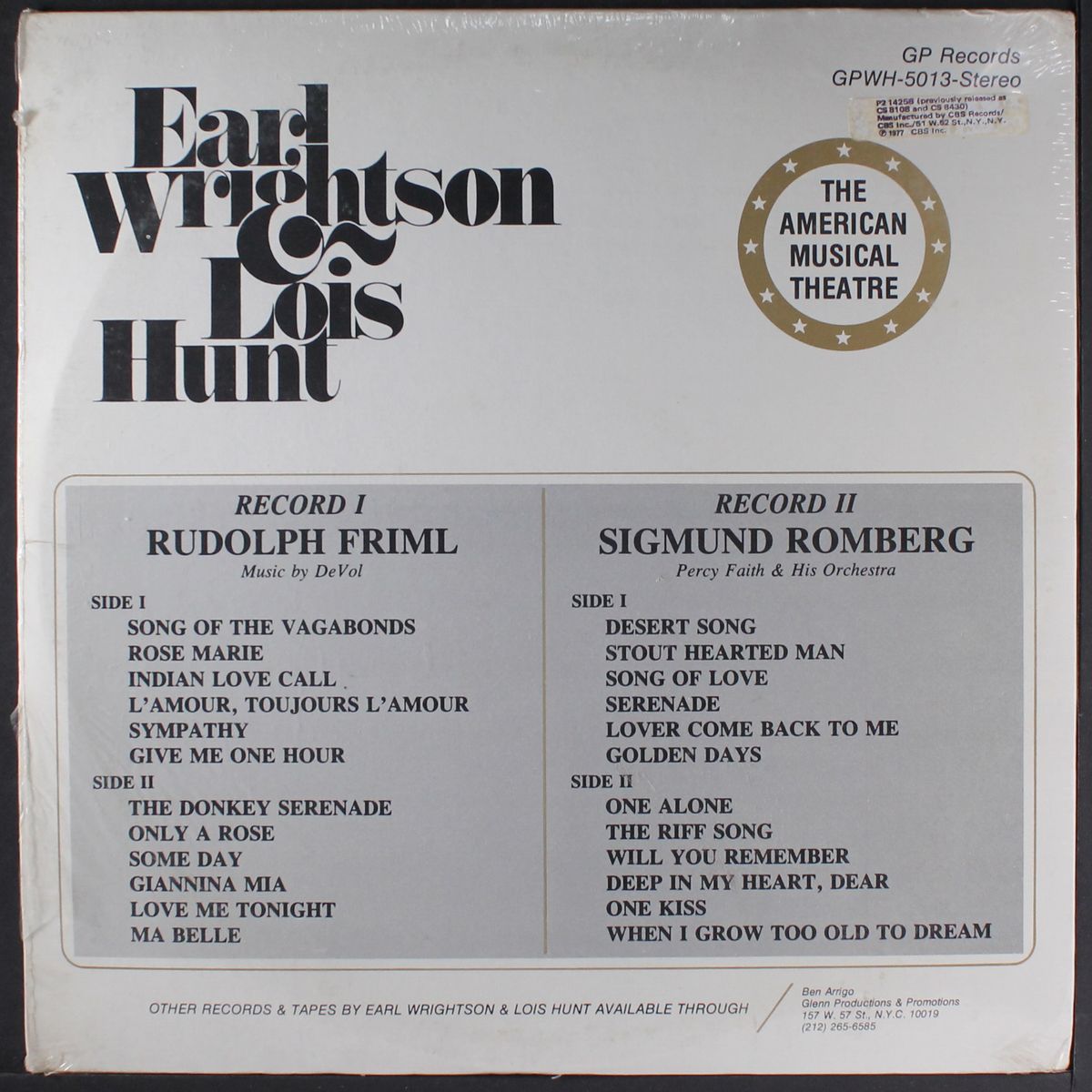 sigmund romburg & rudolf friml by EARL WRIGHTSON & LOIS HUNT