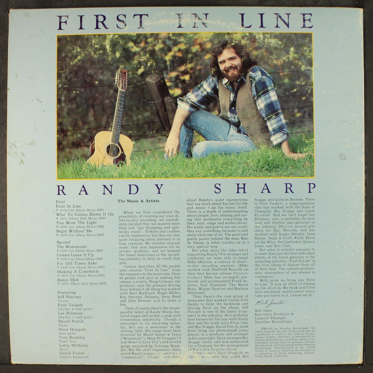 the first in line by RANDY SHARP
